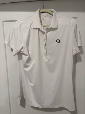 Peter Millar White Quail Hollow Polo with Navy Trim